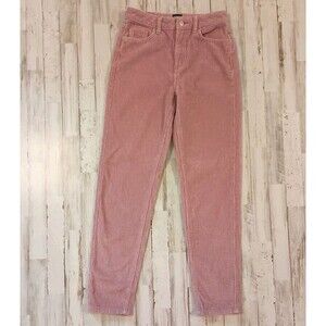 BDG Urban Outfitters Size 25  Mom High Rise Corduroy Pants Wide Wale Pink
